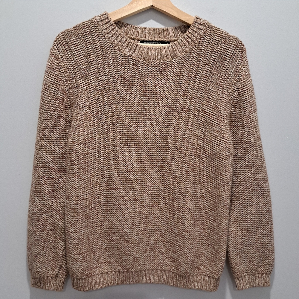 Monoprix Femme Cotton Crewneck Cottagecore Cabincore Knit Sweater Womens XS